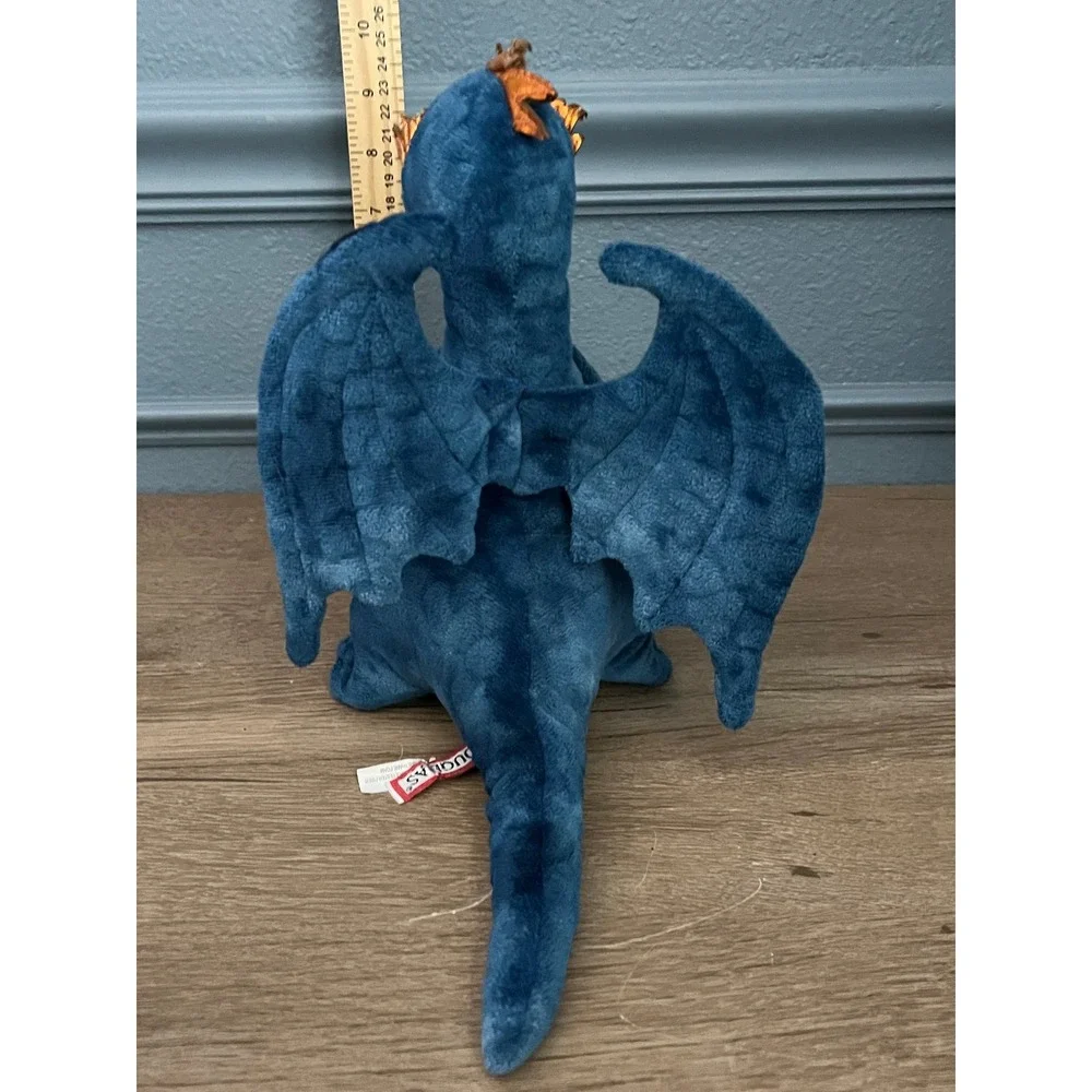 Douglas Plush Blue Dragon Stuffed Animal Toy Sparkle Wings‎ Metallic Eyes